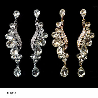 Boucles d'oreille en cristal de luxe de lustre