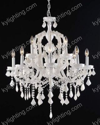 Lustre en cristal blanc