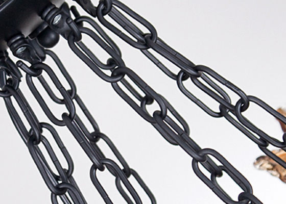 Luz grande de cristal ambarina decorativa comercial de las lámparas 9 del hotel con la cadena ajustable