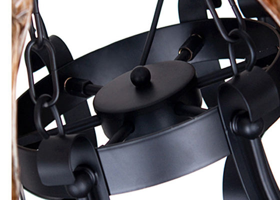 Lampu Ceiling Eropa Style Besi Tempa 8 Cahaya / Besi Tempa Chandelier