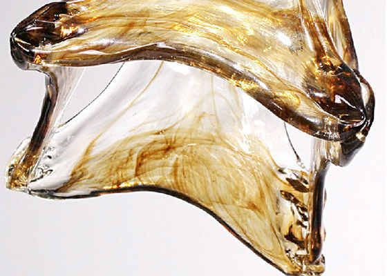 Lumière unique/rustique/rétro d'ombre de lustre en verre ambre de fer travaillé du style 3, base E27