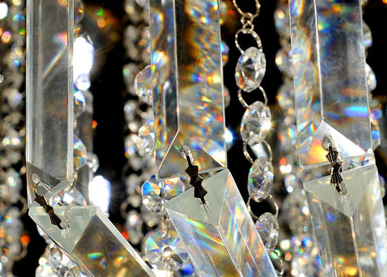 Luxurious Crystal Ceiling Lights Fitting , Contemporary Unique Ceiling Mounted Chandelier