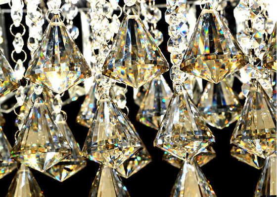 Luxurious Crystal Ceiling Lights Fitting , Contemporary Unique Ceiling Mounted Chandelier