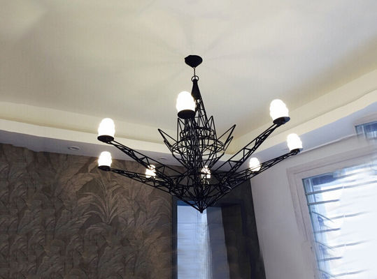 Eiffel Tower Huge Modern Chandeliers Hotel Chandeliers Lighting 40 W  Black Glass Chandelier