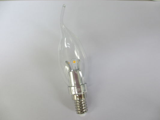 पाले सेओढ़ लिया B15 Dimmable एलईडी मोमबत्ती बल्ब 3W, नेतृत्व में झूमर लाइट बल्ब 85lm / डब्ल्यू