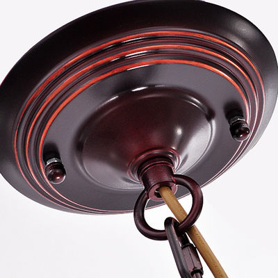 8 Kepala Kontemporer Besi Tempa Chandelier Kusam Hitam Dengan Bordeaux Side-Menyeka