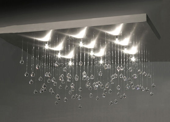 Illuminazione a cristallo di lusso del candeliere, candelieri dell'hotel con tre lampade di strato