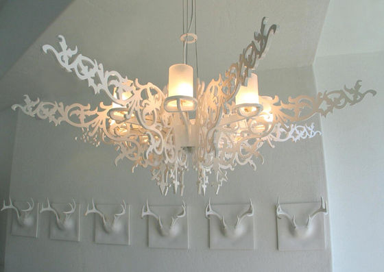 Illuminazione bianca di legno di gomma di splendore dei candelieri del palazzo per le ville/hotel di lusso
