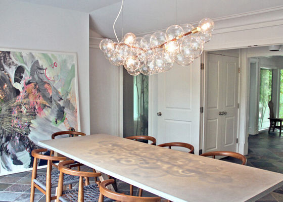 Kaca Bola Lampu Strings Hotel Chandelier Hias dengan Jalan Anda untuk Dining Room