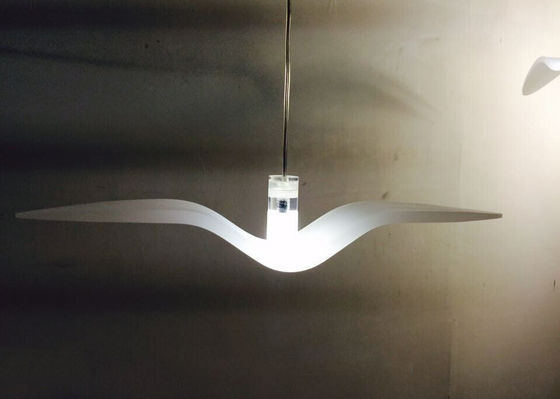 Piękny Nightbirds Zawieszenie Czysta Oświetlenie Oświetlenie LED Białe akrylowe Ptaki Shape