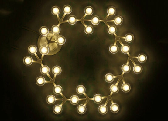 LED 그물 원형 LED를 가진 거는 천장 빛은 거실을 위한 백색을 데웁니다