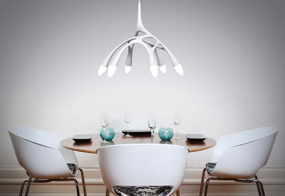 Hotel Branch Luxury Glass Ceiling Chandelier Resin Bird Paw Ceiling Chandelier