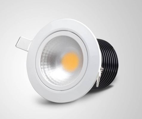 10Watt LED Downlight Untuk Meeting Room Ra 80 IP45 Hangat dimmable Adjustable Putih
