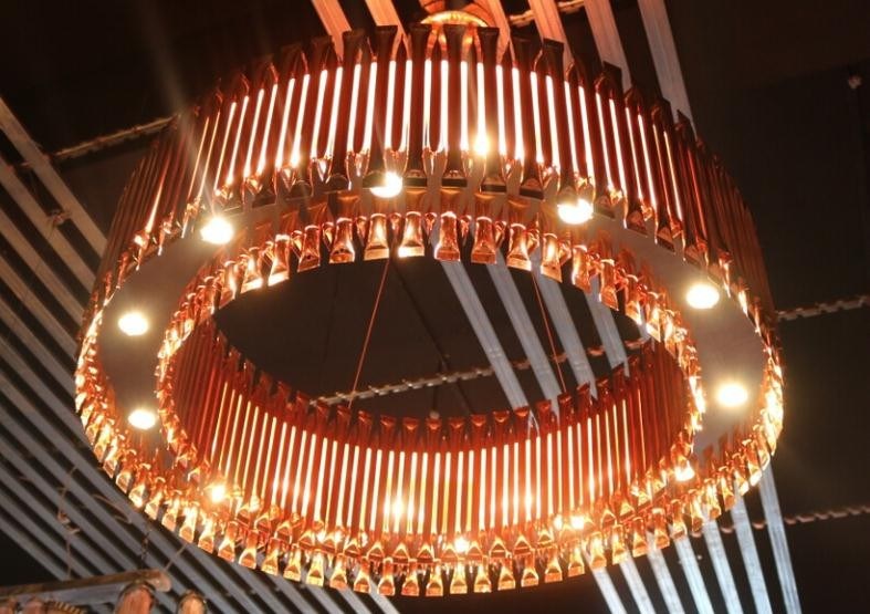 โมเดิร์นไฟ LED ไฟ Chandelier โรสโกลเด้นโคมไฟระย้าสำหรับตกแต่งโรงแรม