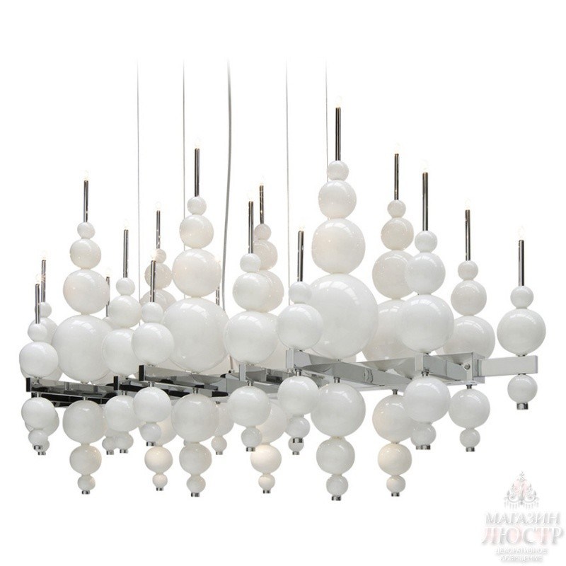 High End Hotel Lobby Big Decorative Hanging Chandelier Lampu Putih dan Hitam
