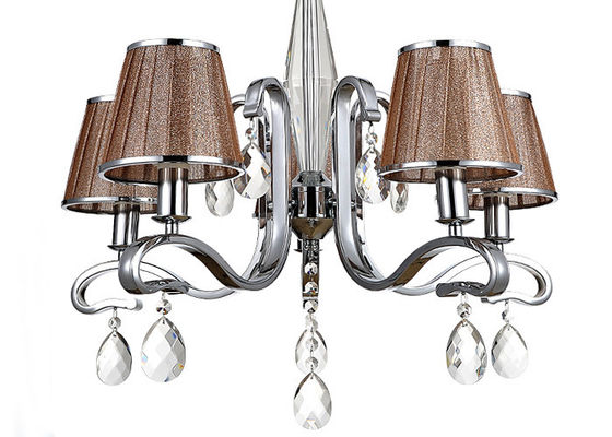 Hotel Zinc Alloy Retro Luxury Crystal Chandelier / Modern Chandeliers with Shades