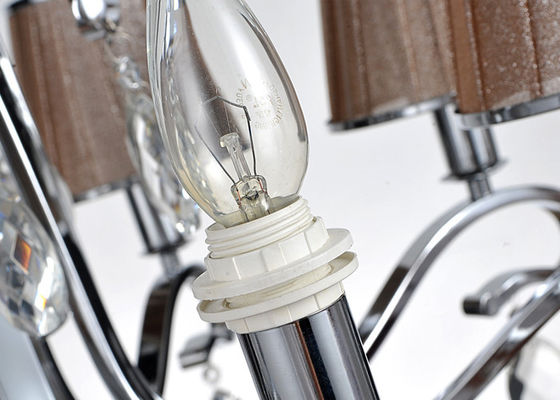 Hotel Zinc Alloy Retro Luxury Crystal Chandelier / Modern Chandeliers with Shades