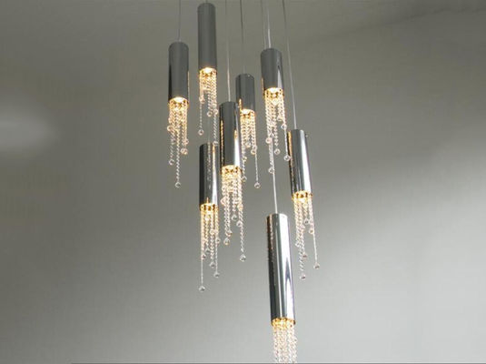 Luxury Crystal Chandelier Light , LED Lighting Fixtures For Villas