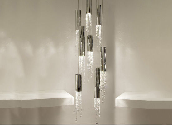 Luxury Crystal Chandelier Light , LED Lighting Fixtures For Villas