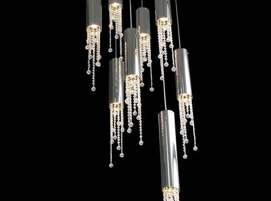 Luxury Crystal Chandelier Light , LED Lighting Fixtures For Villas