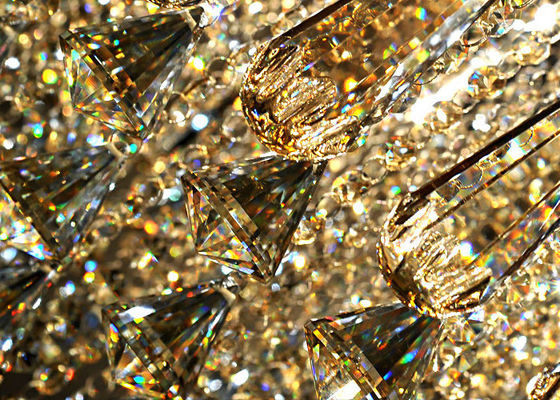 Rectangle LED Crystal Ceiling Lights for Housing Estates , Hotel