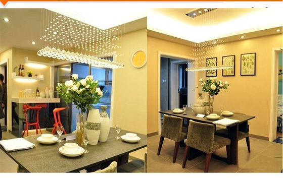 220V / 110v Cool White 18W LED Crystal Ceiling Lights Golden Finishing