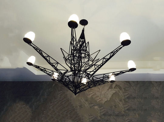 Eiffel Tower Huge Modern Chandeliers Hotel Chandeliers Lighting 40 W  Black Glass Chandelier