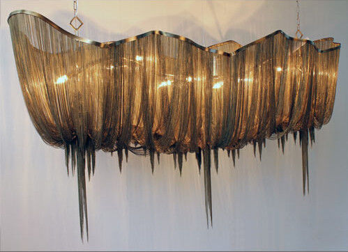 Hotel Chandeliers Long Aluminium House Design Chandelier For Building Project