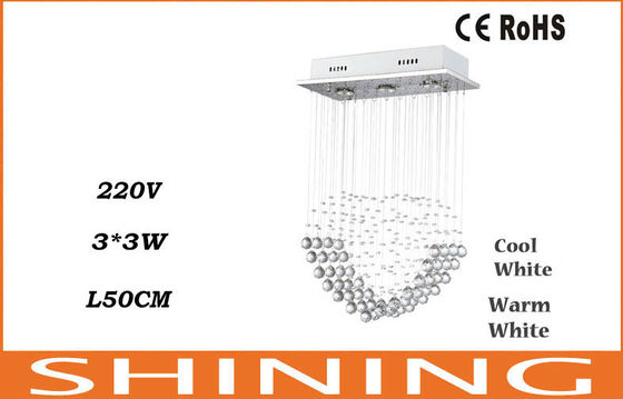 Dining Room Pendant Crystal Light , 3pcs * 3W Chandelier Lights