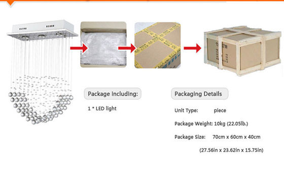 Dining Room Pendant Crystal Light , 3pcs * 3W Chandelier Lights