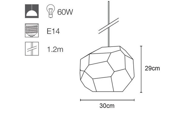Transparent Modern Suspension Light  Glass Pendant Lamp For Restaurant /  Bar Decoration
