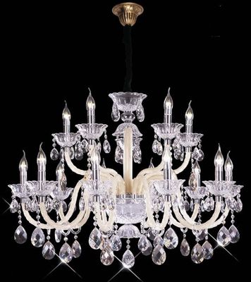 24 Arms E14 Base Crystal Suspension Chandeliers Lighting Manufacturer